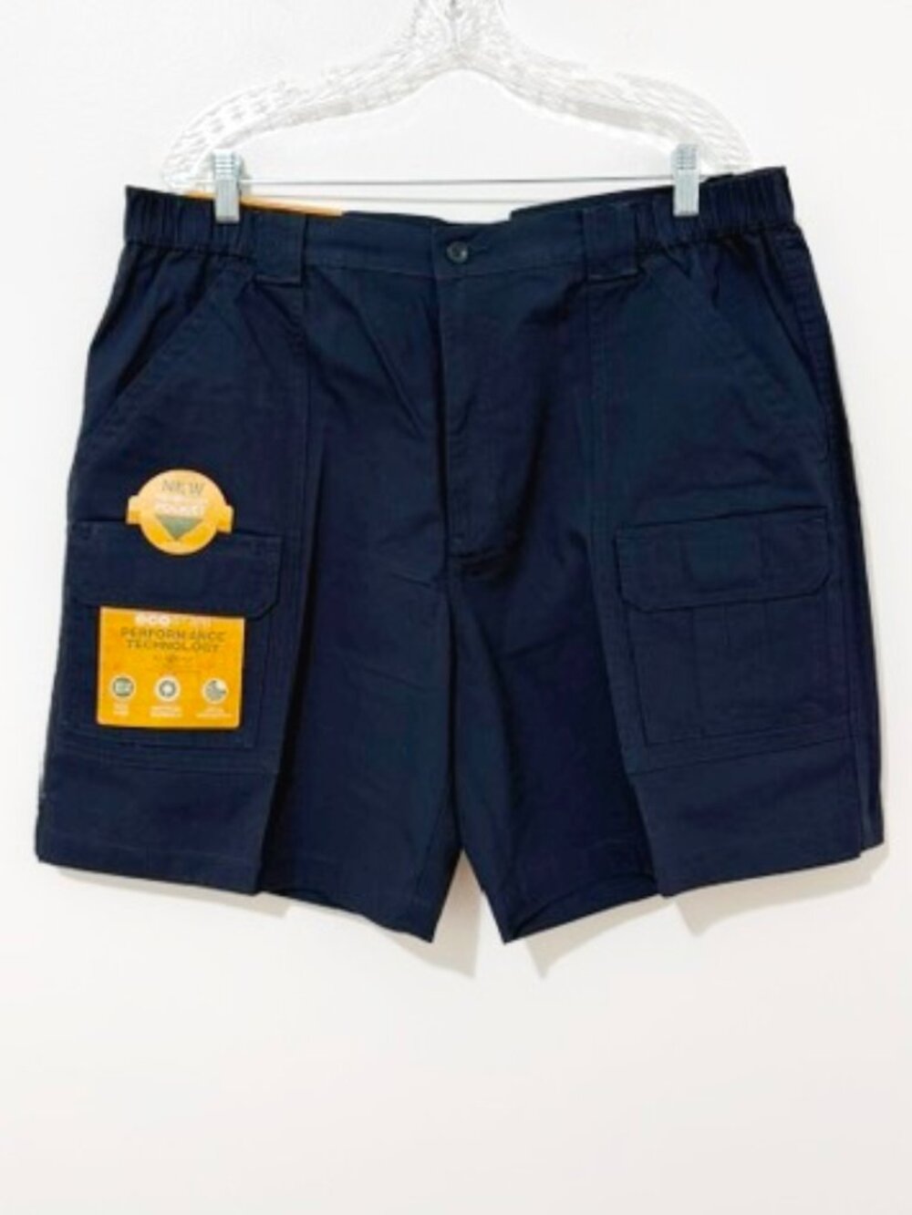Savane Eco Start Hiking Cargo Shorts Navy Blue Tech Pocket Men's Size 40 NWT